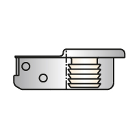 dowel@4x - technical drawing of dowel fixing mechanism on salice hinges