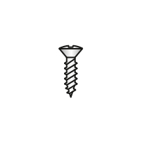 wood screw@4x - technical drawing of a wood screw which is used on salice hinges