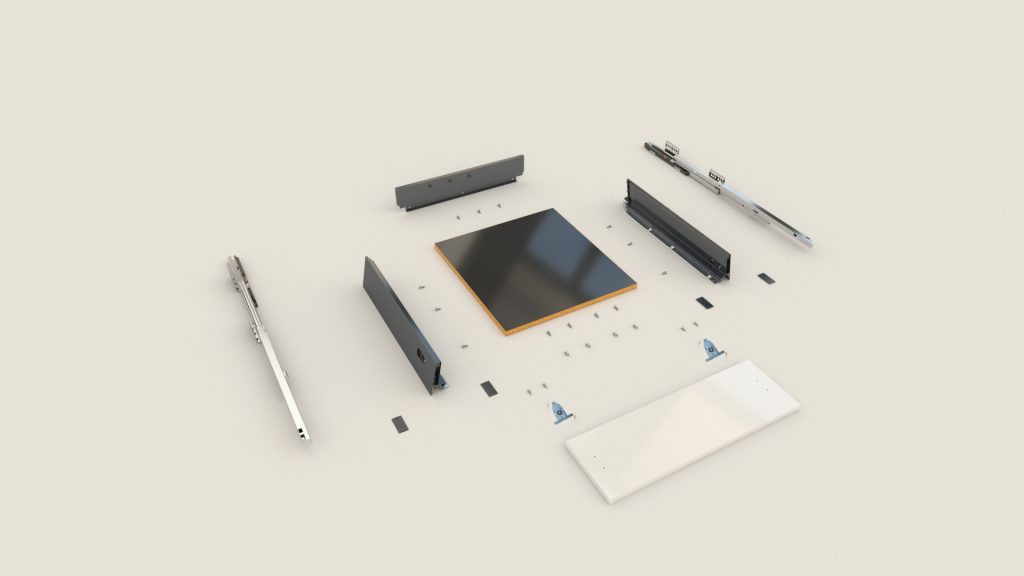 Exploded view of PRO Metro drawer