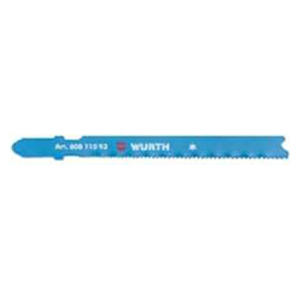 Wurth T118A Jigsaw Blades, 91mm L, 66mm Toothed, 1.0mm Thick, Card/5