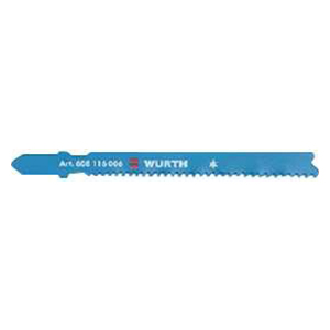 Wurth T118B Jigsaw Blades, 91mm L, 66mm Toothed, 1.0mm Thick, Card/5