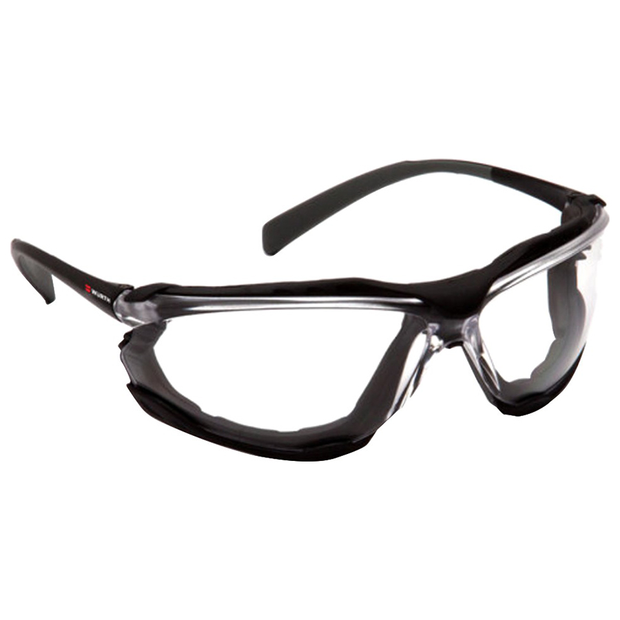 Nova Foam Clear Lens Anti-Fog Scratch-Resistant Safety Glasses