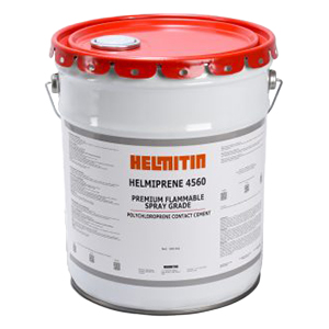 Helmiprene 4560 Premium Flammable Spray Grade Polychloroprene Contact Adhesive Red 18.9 Liter Helmitin 4560RD-PAIL