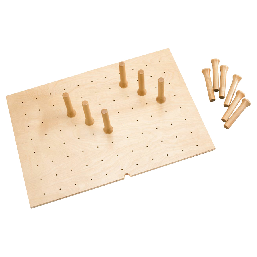 Medium 30" x 21" Wood Peg Board System with 12 Pegs Maple Rev-A-Shelf 4DPS-3021