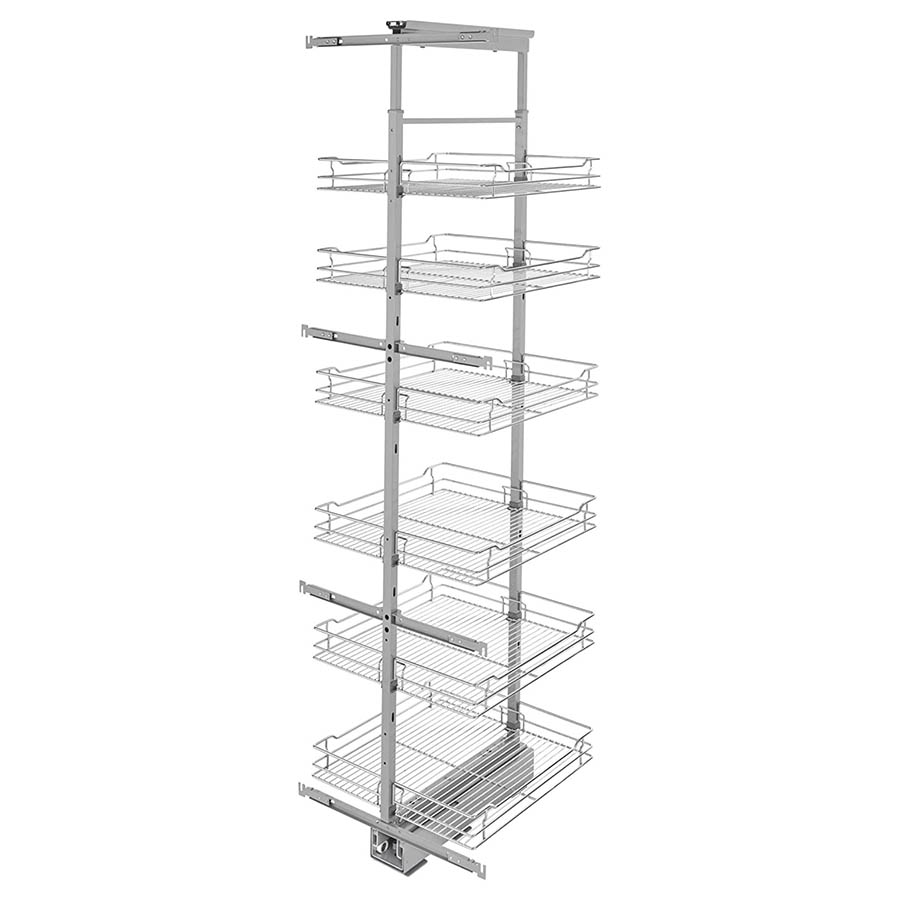 Rev-A-Shelf 20" Wire Pantry Pullout Full-Extension/Soft-Close, Chrome - 5773-20-CR