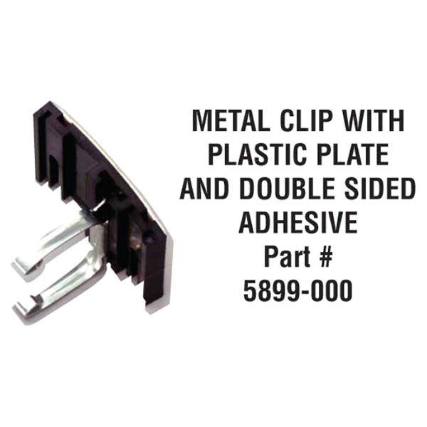 2 Finger Toe Kick Clip with Double Sided Adhesive Black Hardware Concepts 5899-000