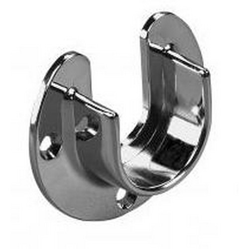 Open Wall Mount Flange for 750 5 and 770 5 Series Closet Rod 1-5/16" Dia Chrome Knape and Vogt 766 CHR