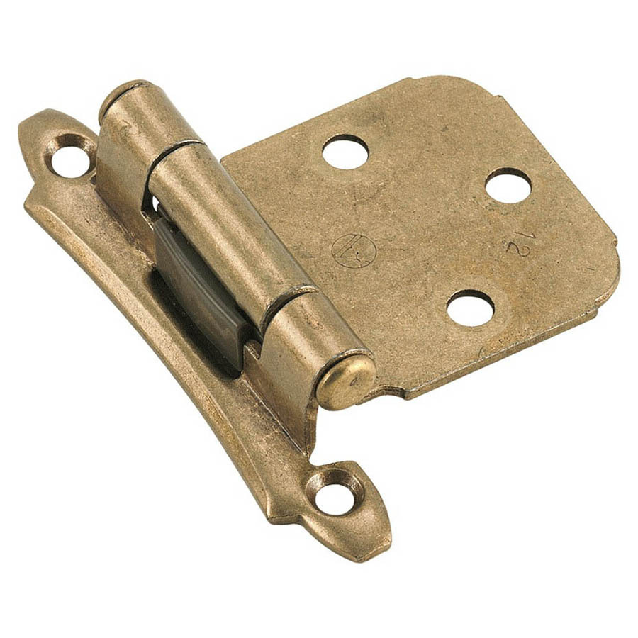 Variable Overlay Face Mount Self Closing Hinge Burnished Brass Amerock BP7929BB
