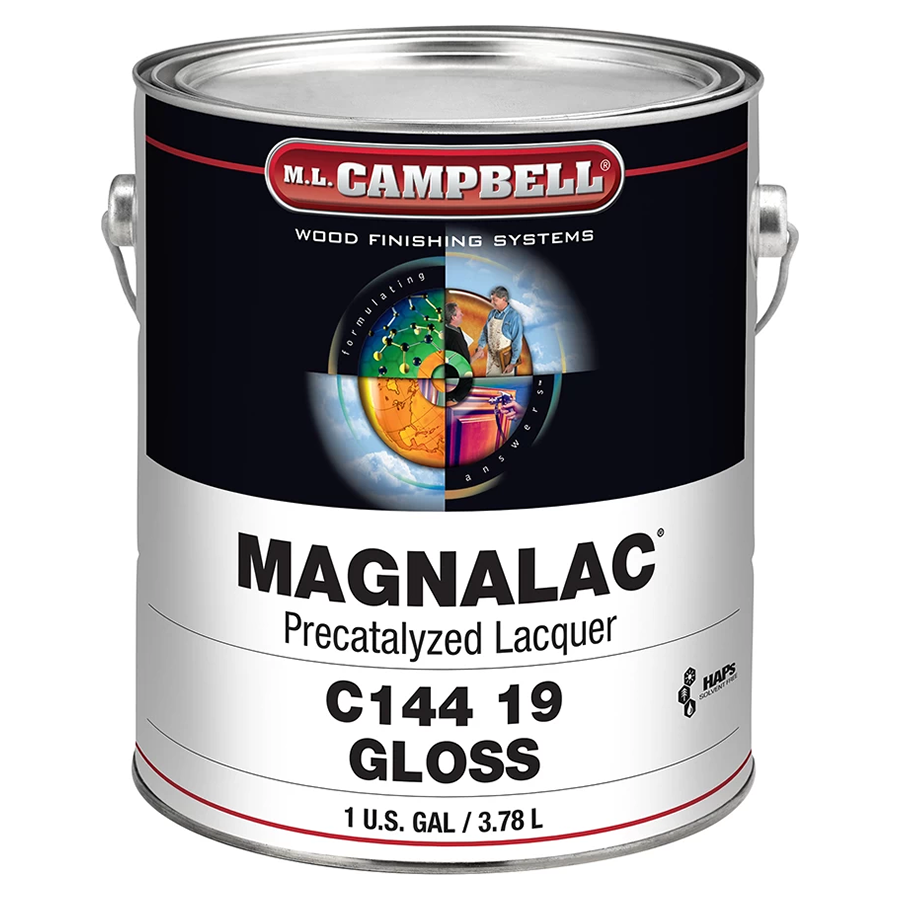 ML Campbell Magnalac Precat Low Formaldehyde Solvent-Free Lacquer Clear Gloss 1 Gallon