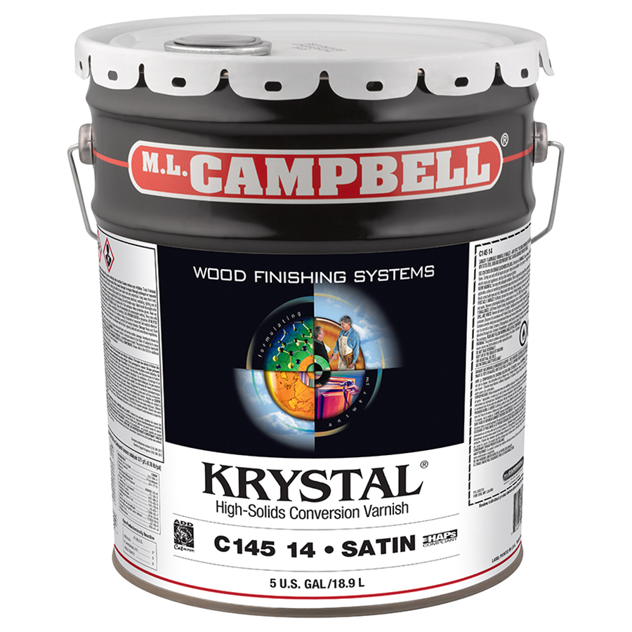 ML Campbell Krystal Satin Post-Cat Conversion Varnish, 5 Gallon - C14514-20