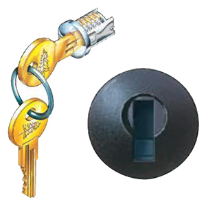 Lock Plug Keyed Alike Black Compx C300LP-19-KA