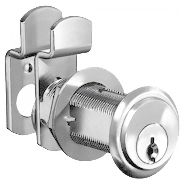 Pin Tumbler Cam Lock 1-3/4" Cylinder Master Keyed-Keyed Different Dull Chrome Compx C8108-MKKD-26D
