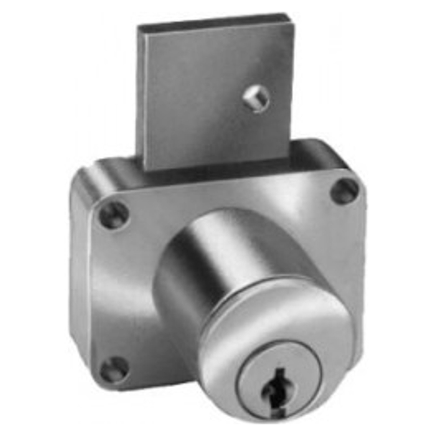 Pin Tumbler Deadbolt Drawer Lock 1-1/8" Cylinder Dull Chrome Compx C8177-KA-26D