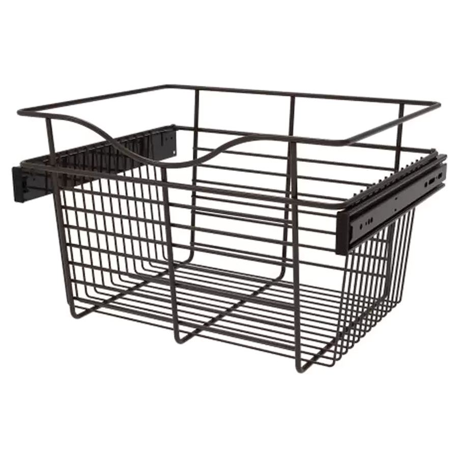 18" W Pull-Out Wire Closet Basket, Oil Rubbed Bronze Rev-A-Shelf CB-181411ORB-3