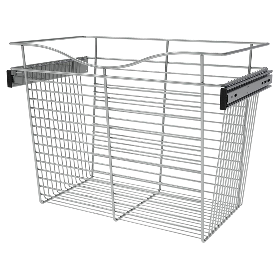 Rev-A-Shelf CB-241418CR-3, Pull-Out Wire Closet Basket, 24 W x 14 D x 18 H, Chrome
