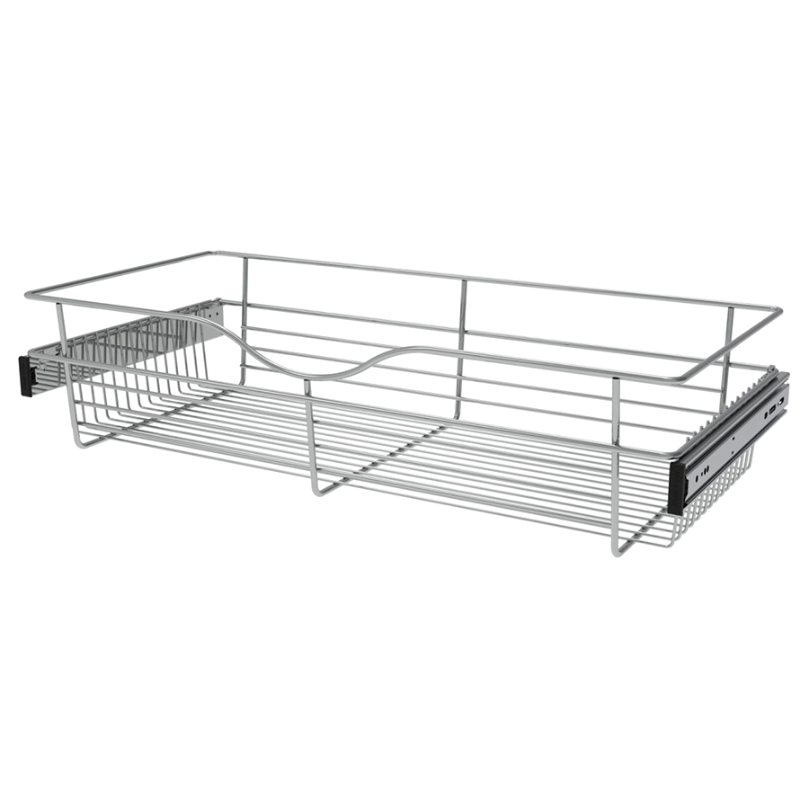 Rev-A-Shelf CB-301407CR-3, Pull-Out Wire Closet Basket, 30 W x 14 D x 7 H, Chrome