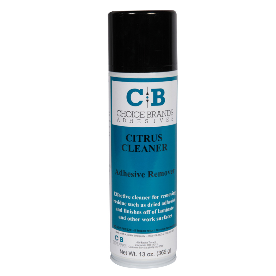 Citrus Adhesive Remover Aerosol 13oz Can Choice Adhesives CBACITRUSCLNRAA