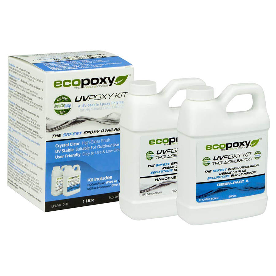 UVPoxy UV Stable Epoxy System 1 Liter Ecopoxy EPUVK20-1L