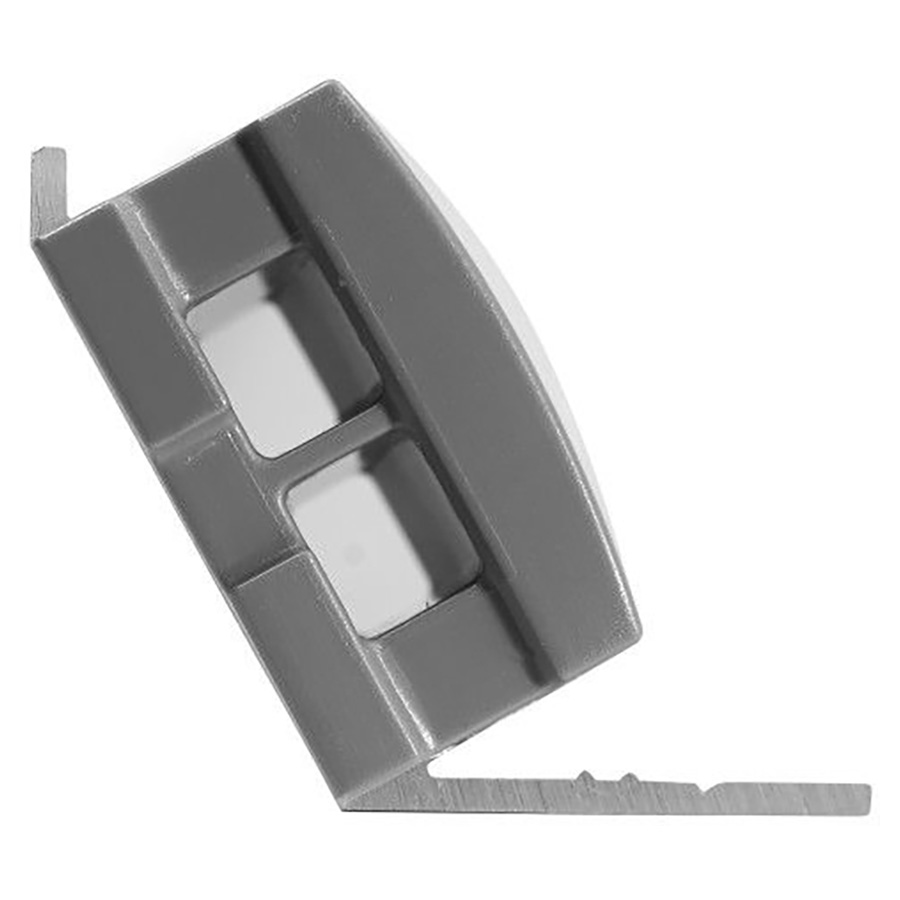 Tresco Infinex Angled End Cap Starter/Link, Gray, L-XANGECP-GY-1