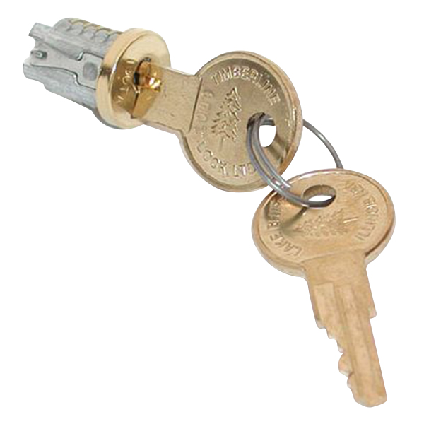 Timberline Lock Plug Keyed Different Bright Brass Compx LP-500-KD