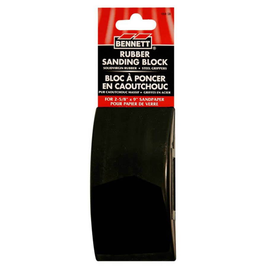Rubber Sanding Block 2.7" X 5" Bennett Tool RBR.SB