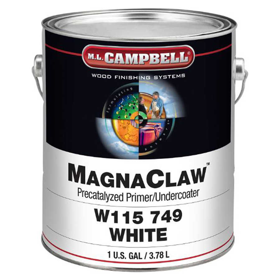 ML Campbell W115749-16 MagnaClaw White HAPs Free Fast Dry Pre-Catalyzed Primer, 1 Gallon