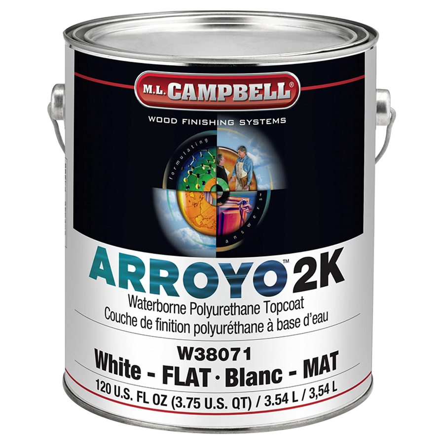 ML Campbell ARROYO Dull White Poly Lacquer, 1 Gallon - W38072