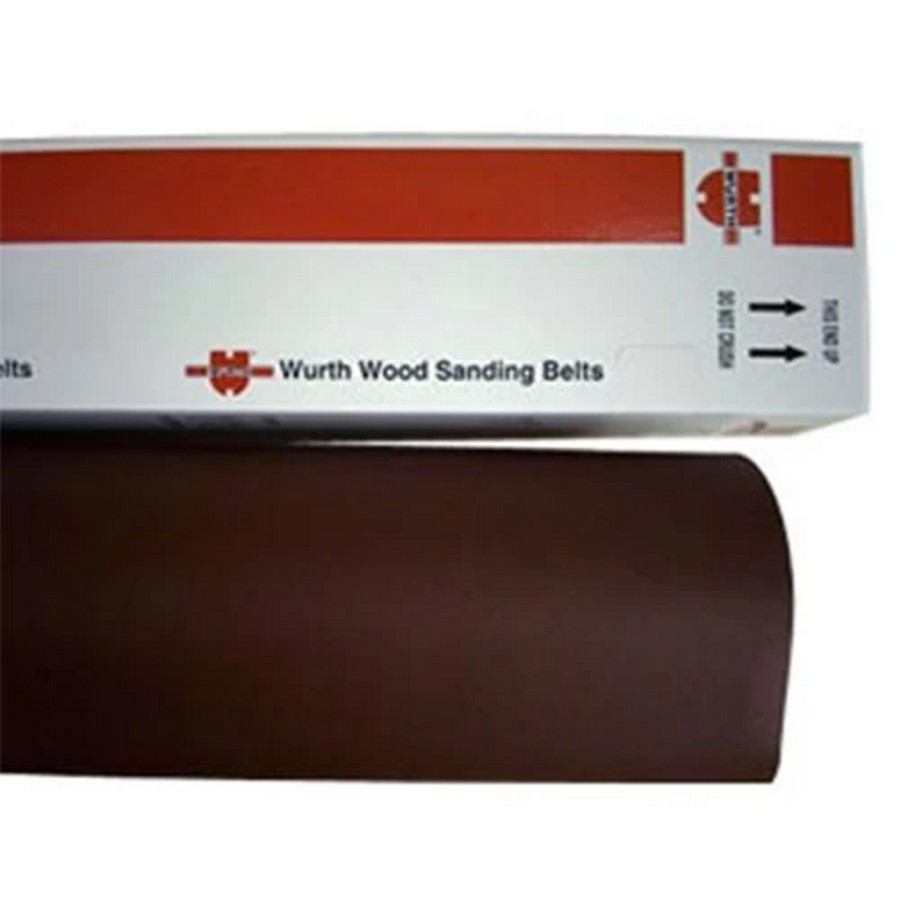 44" X 85" Wide Cloth Sanding Belt 80 Grit Aluminum Oxide 5/Box Wurth