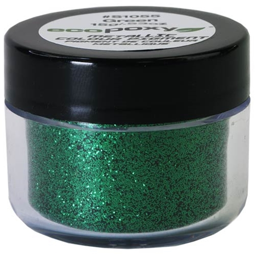 Green Metallic Polyester Color Glitter 15G Ecopoxy EPGLP10-GREN-15G