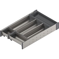 20" ORGA-LINE Cutlery Divider For MOVENTO/TANDEM Drawers Dust Gray/Brushed Stainless Steel  Blum ZHI.437BI3