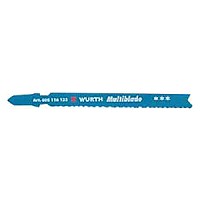 Wurth T123X Jigsaw Blades, 100mm L, 75mm Toothed, 1.0mm Thick, Card/5