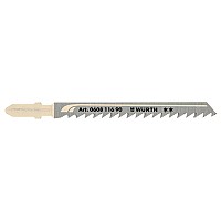 Wurth T101DP Jigsaw Blades, 117mm L, 90mm Toothed, 1.5mm Thick, Card/5