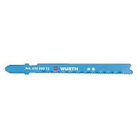 Wurth T118AF Jigsaw Blades, 91mm L, 66mm Toothed, 1.0mm Thick, Card/5