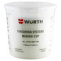 WURTH 160OZ CLEAR MIXCUP (20/BAG), 0705800160961, Wurth