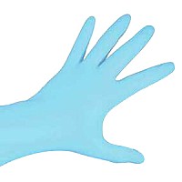 Wurth Disposable Nitrile Gloves, Powder Free, Blue, X-Large, Box/100