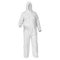 Disposable Coveralls with Hood Size 2 X Large White Wurth 0931285667961 1