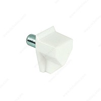 5mm White Shelf Support with Metal Pin 100/Box 340040.WHT.100