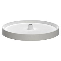 18" Polymer Full Circle 1 Shelf Only Lazy Susan White Independently Rotating Rev-A-Shelf 3071-18-11-52