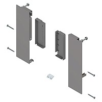 MERIVOBOX Front Fixing Bracket for Inner Pull-Out, E Height, Right and Left, Indium Gray Matte Blum ZI4.2ES1