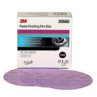 Hookit Purple Finishing Film Abrasive Disc P2000 Grit 6" Dia 3M 30666