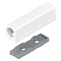 Blum 956.1201 Hinge TIP-ON In-Line Adapter Plate for Standard Doors, White