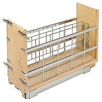 5" Tray Divider/Foil and Wrap Organizer with Soft-Close Maple Rev-A-Shelf 447-BCBBSC-5C