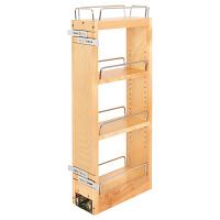 5" Wood Pullout Wall Organizer with Soft Close Rev-A-Shelf 448-BBSCWC-5C