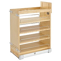 11" Base Cabinet Organizer with BLUMOTION Soft-Close Maple Rev-A-Shelf 448-BCSC-11C