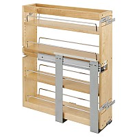 6-1/4" Bottom and Side Mount Pullout with BLUMOTION Soft-Close for Face Frame Maple Rev-A-Shelf 449-BCSC-5C