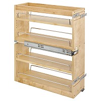 7-1/2" Bottom and Side Mount Pullout with BLUMOTION Soft-Close for Full Access Maple Rev-A-Shelf 449-BCSC-7C