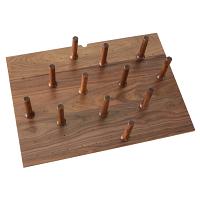 Medium 30" x 21" Wood Peg Board System with 12 Pegs WalnutRev-A-Shelf 4DPS-WN-3021