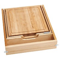 21" Knife and Cutting Board Drawer Kit for Face Frame Construction with Soft-Close Slides Maple Rev-A-Shelf 4KCB-21HSC-1