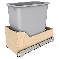 Rev-A-Shelf 20 QT Single Wood Bottom Mount Waste Container, Gray - 4WCSC-1220-19-1