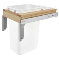 Rev-A-Shelf 4WCTM-1850DM2-419-FL Double 50 Quart Frameless Side-Mount Pull Out Waste Container